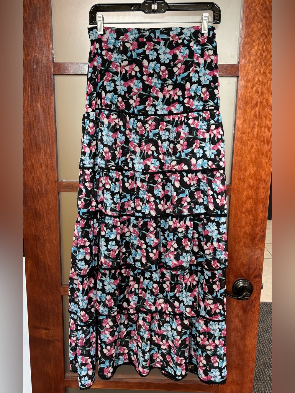 Allison NY Tiered Floral Maxi Skirt